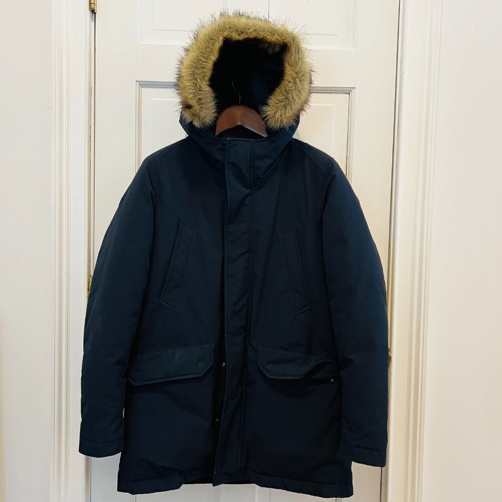 Uniqlo Jacket Mens Medium Navy Down Puffer Ultra Warm Parka Coat Jacket